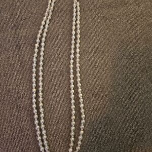 Elegant Silver Pearl Necklace